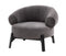 Aspen Curved Fabric Armchair - Grey