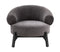 Aspen Curved Fabric Armchair - Grey