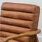 Dakota Brown Leather Wooden Framed Armchair