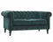 Elsa Emerald Green Velvet Chesterfield