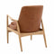 Charlton Brown Leather Oak Framed Armchair