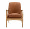 Charlton Brown Leather Oak Framed Armchair