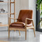 Charlton Brown Leather Oak Framed Armchair