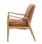 Charlton Brown Leather Oak Framed Armchair