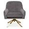 Alegra Grey Velvet Occasional Chair