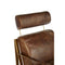 Brogan Industrial Style Brown Leather Lounge Chair