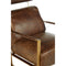 Brogan Industrial Style Brown Leather Lounge Chair