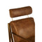 Brogan Industrial Style Tan Leather Lounge Chair