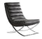 Fabien Black Leather Lounge Chair