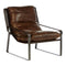 Dexter Industrial Style Brown Leather Lounge Chair