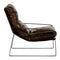 Dexter Industrial Style Brown Leather Lounge Chair