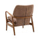 Hansen Brown Leather Retro Armchair