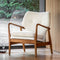 Hansen Cream Linen Retro Armchair