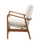 Hansen Cream Linen Retro Armchair