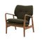 Hansen Green Linen Retro Armchair