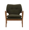 Hansen Green Linen Retro Armchair