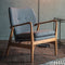 Hansen Grey Linen Retro Armchair