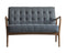 Brompton Grey Fabric Sofa