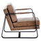 Irving Industrial Style Buffalo Light Brown Leather Armchair