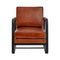 Irving Industrial Style Tan Buffalo Leather Armchair