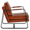 Irving Industrial Style Tan Buffalo Leather Armchair