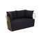 Luxor Black Fabric Sofa