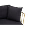 Luxor Black Fabric Sofa