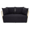 Luxor Black Fabric Sofa