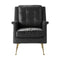 Neyland Black Leather Armchair