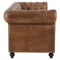 Ashby Brown Buffalo Leather Chesterfield Sofa