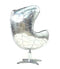 Aviator Aluminium Egg Chair - Distressed Black Leather