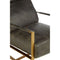 Brogan Industrial Style Ebony Leather Lounge Chair