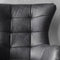 Hamilton Black Leather Swivel Armchair