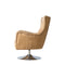 Hamilton Tan Brown Leather Swivel Armchair