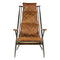 Luther Textured Tan Leather Lounge Chair