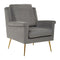 Oslo Grey Velvet Armchair