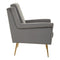 Oslo Grey Velvet Armchair